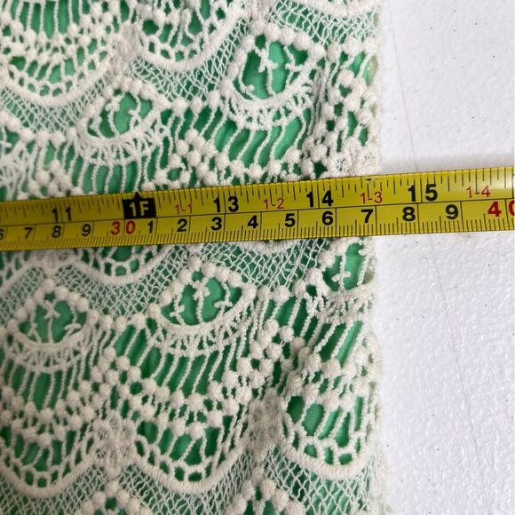 Southern Tide Sawyer Lace Sheath Dress Starboard Green Cream Sleeveless Women 4 - Picture 12 of 15